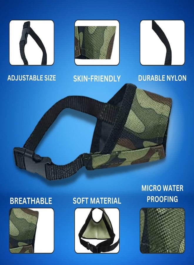 WiggleBoo Dog Camouflage Muzzle Cum Mouth Cover || Comfortable & Secure Muzzle for Safe Outdoor Adventures || Breathable & Adjustable Design for Dogs (Style 1, Large) - Image 2